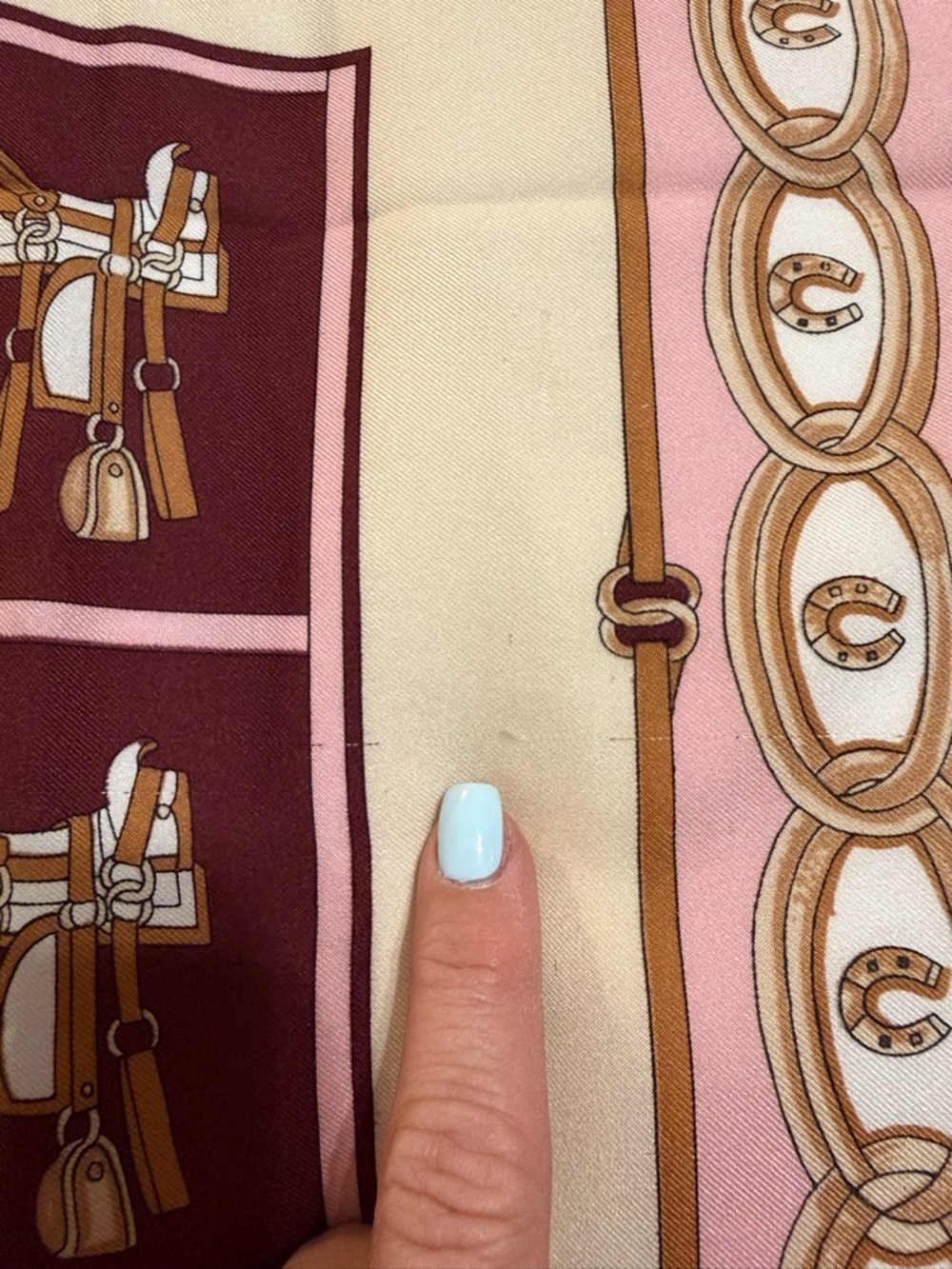 Vintage Silk Scarf Equestrian 30” - Picture 6 of 11